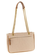 Brown Cotton Shoulder Bag