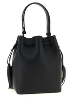 Black Calfskin Shoulder Bag