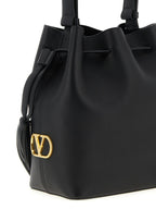 Black Calfskin Shoulder Bag