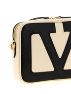 Bicolor Lamb Leather Crossbody Bag