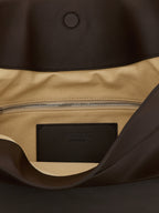Brown Calfskin Shoulder Bag
