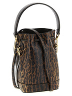 Brown Velvet Leather Handbag