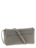 Silver Leather Clutch Bag