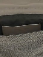Silver Leather Clutch Bag