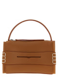 Brown Calfskin Shoulder Bag