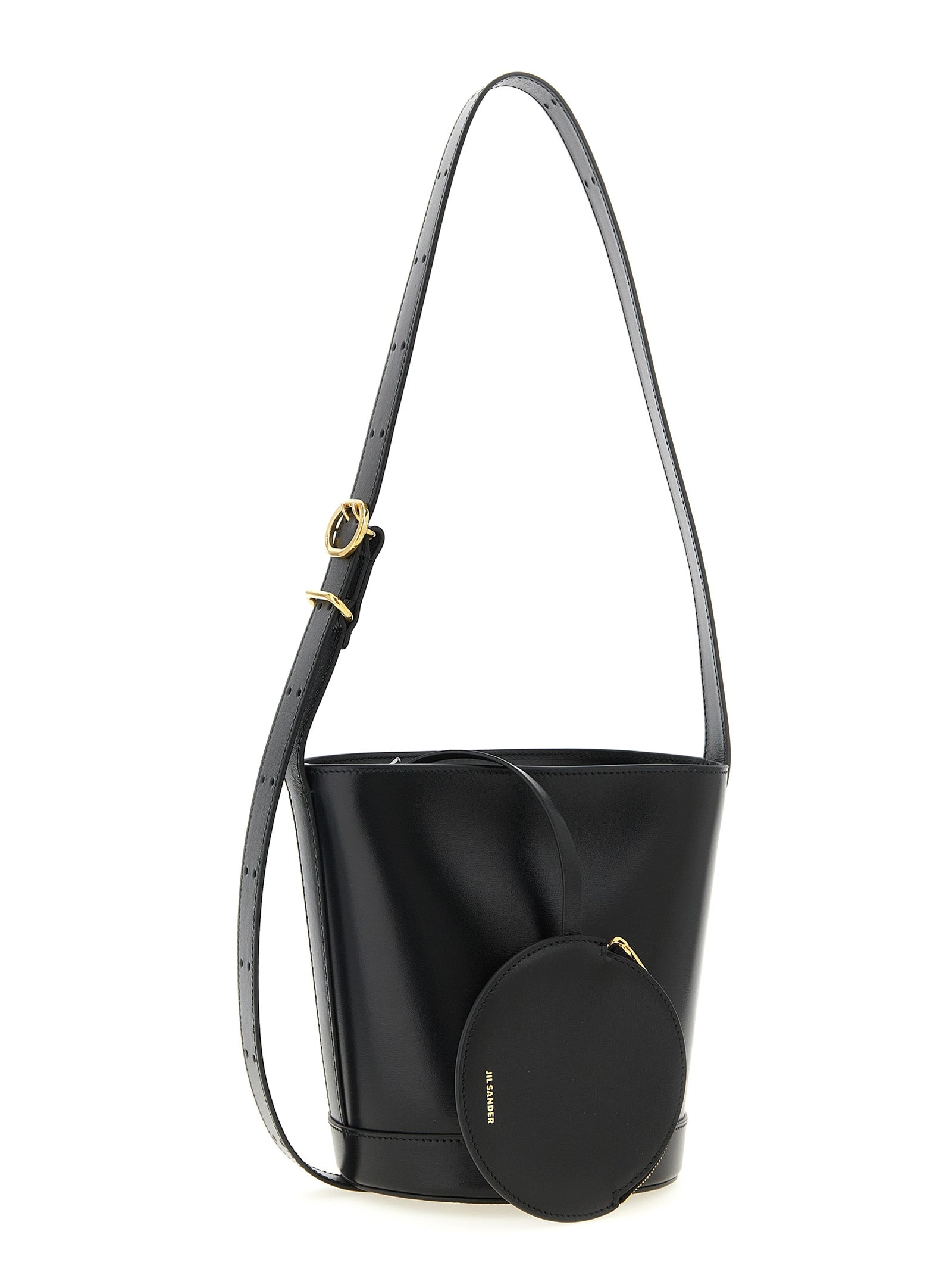 Black Calfskin Shoulder Bag