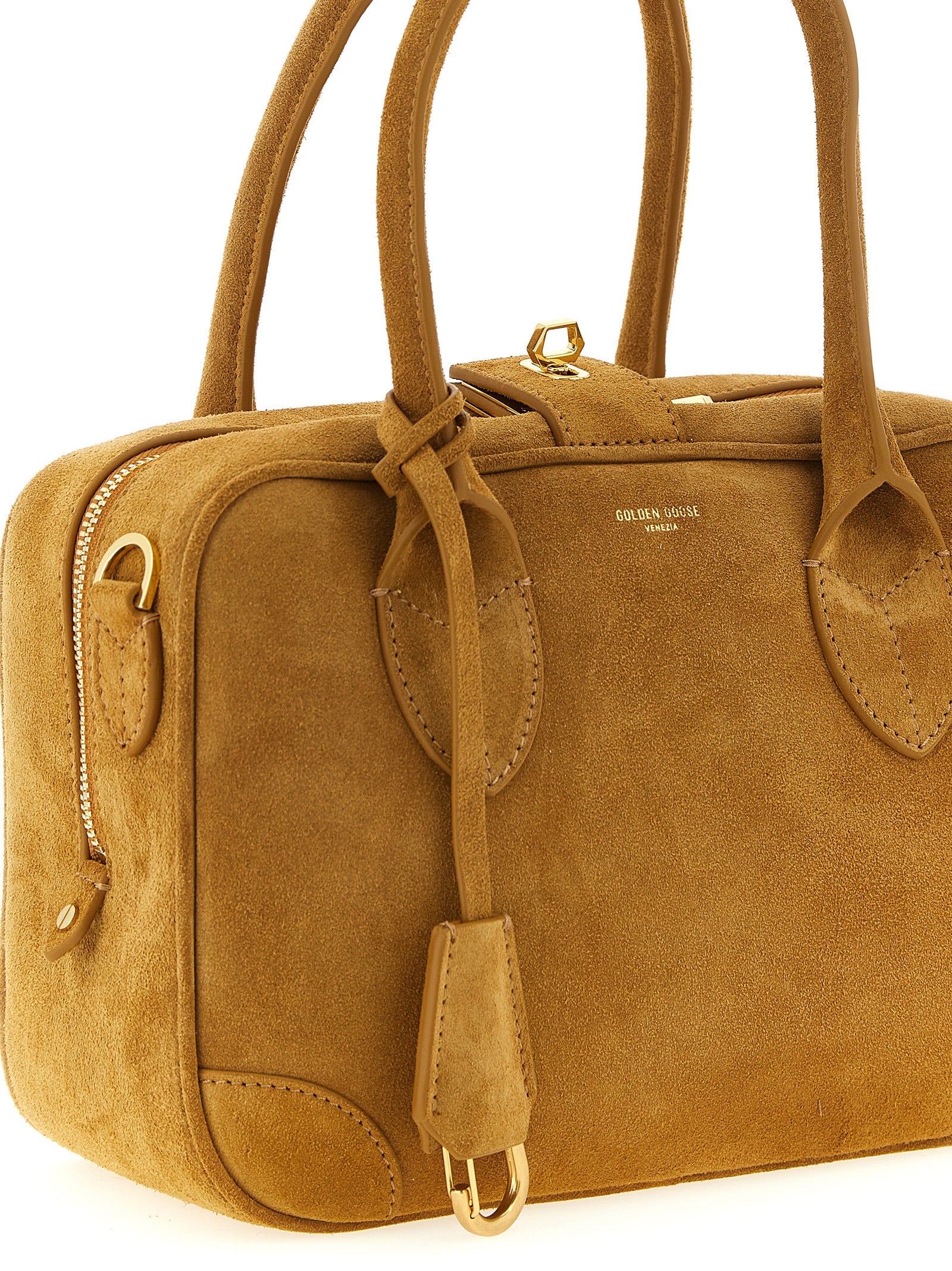 Beige Cowhide Handbag