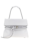 White Napa Leather / Calf Bos Taurus Shoulder Bag