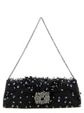 Black Viscose Clutch Bag