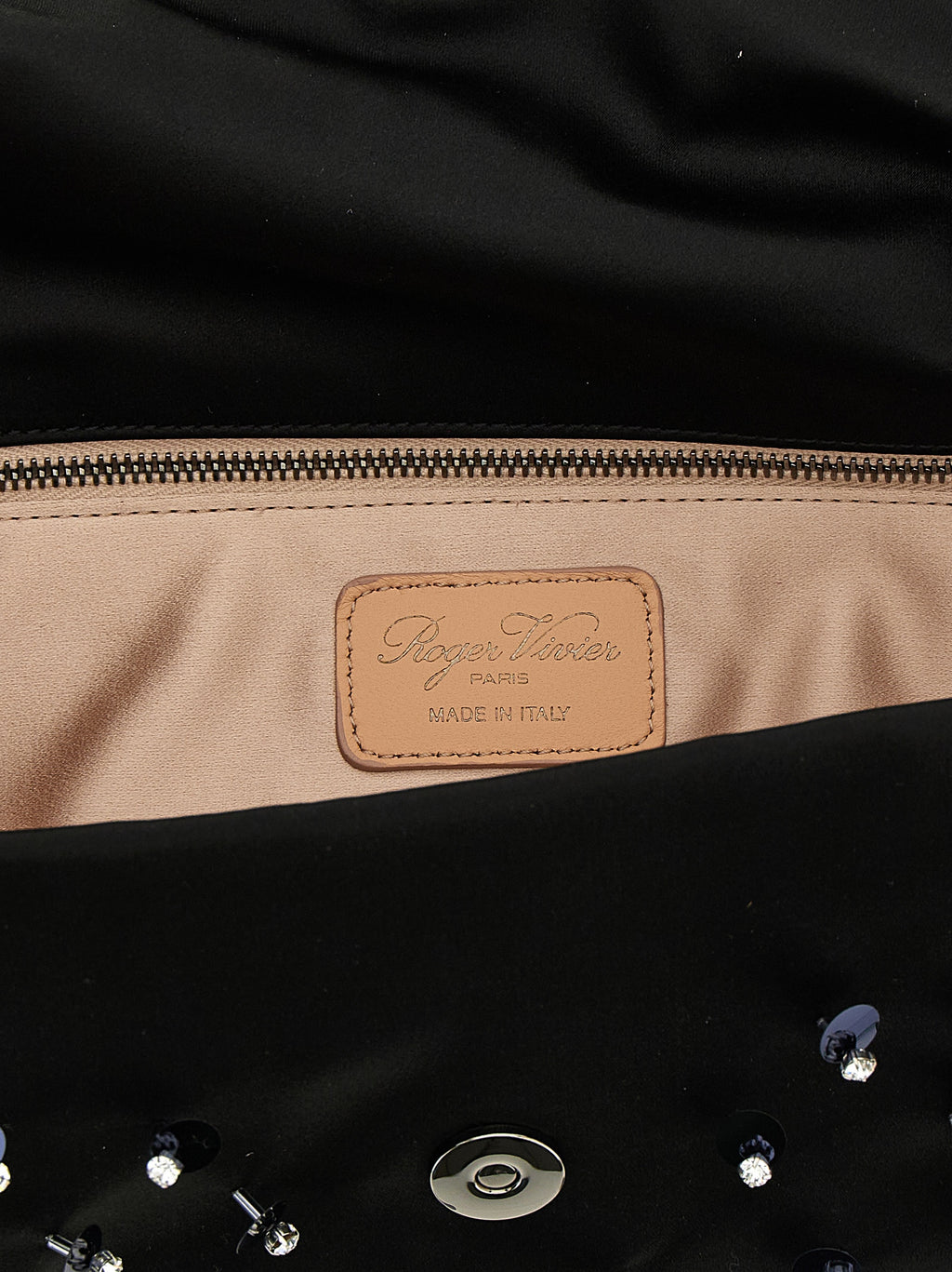 Black Viscose Clutch Bag