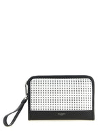 Bicolor Calfskin Clutch Bag