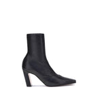 Black Calf Leather Bos Taurus Ankle Boots