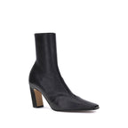 Black Calf Leather Bos Taurus Ankle Boots
