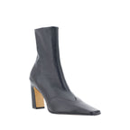 Black Calf Leather Bos Taurus Ankle Boots
