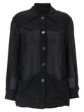 Black Virgin Wool Blouse