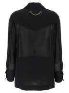 Black Virgin Wool Blouse