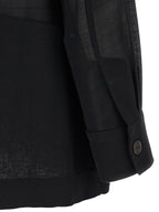 Black Virgin Wool Blouse