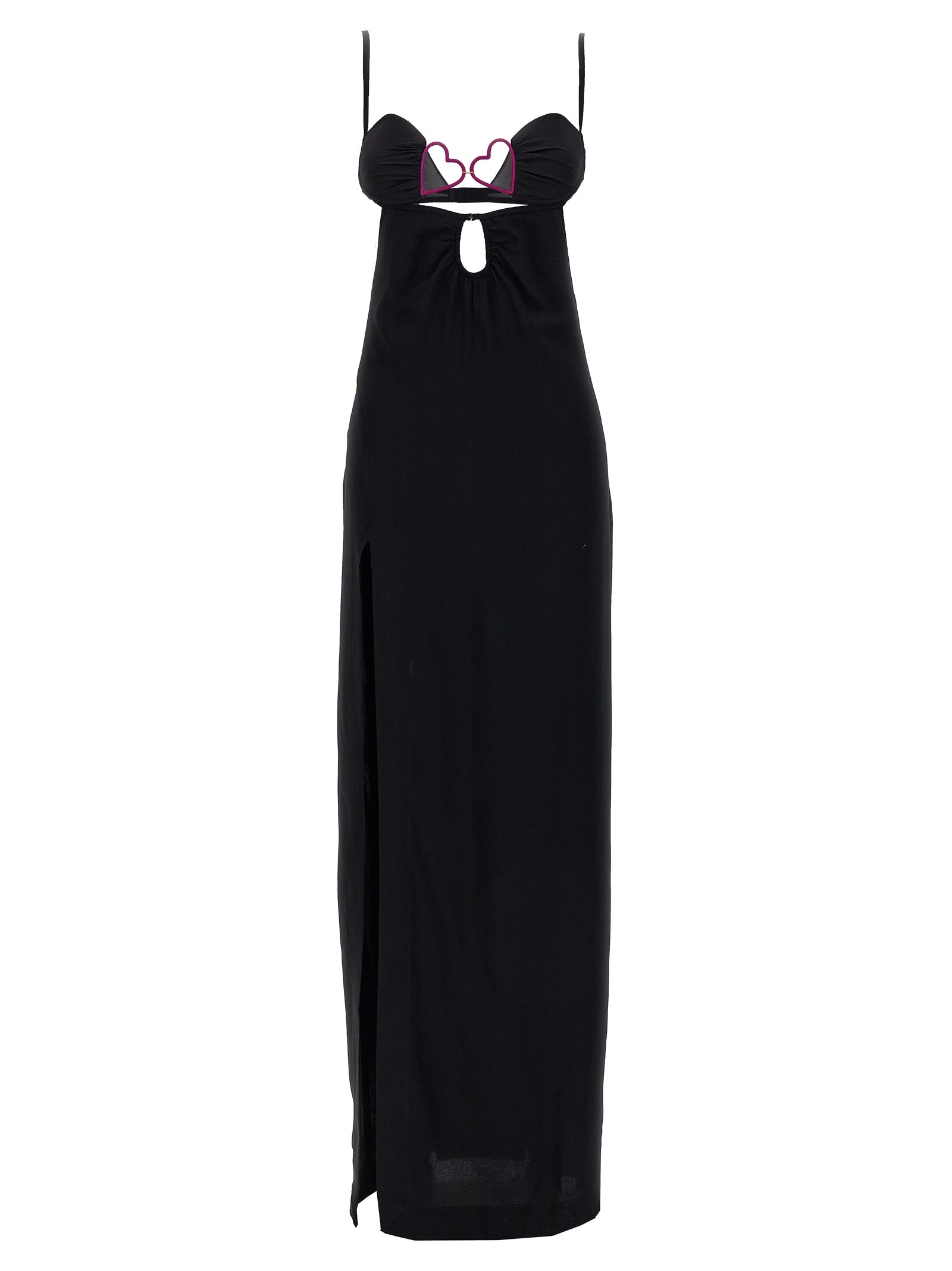 Black Viscose Long Dress