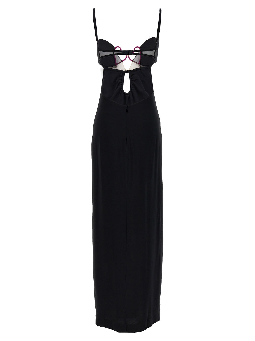 Black Viscose Long Dress