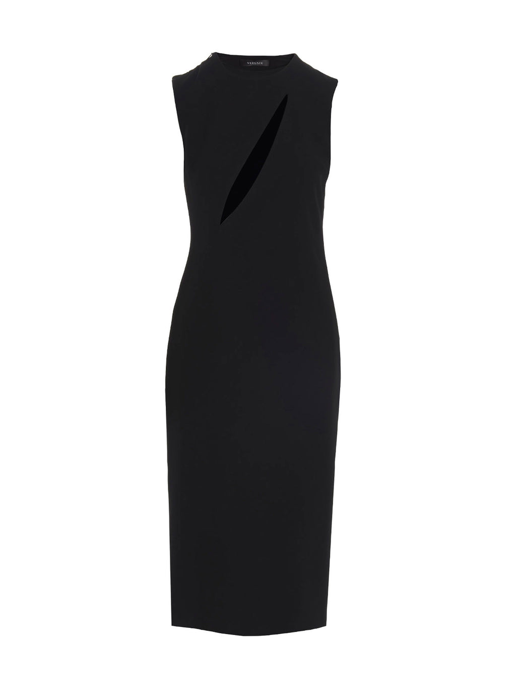 Black Acetate Midi Dress