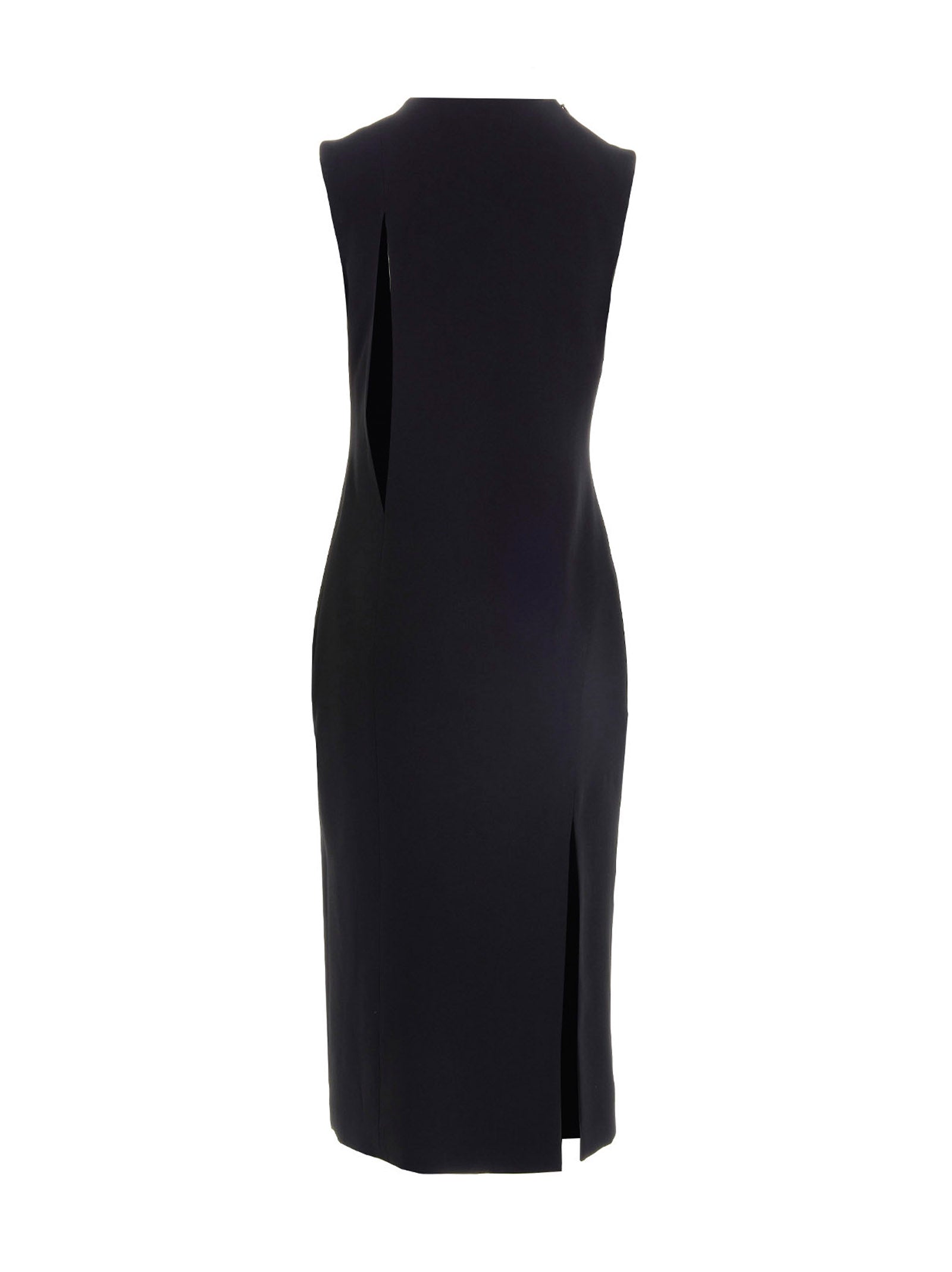 Black Acetate Midi Dress