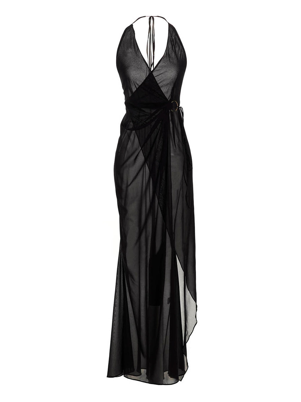 Black Silk Long Dress