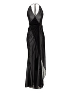 Black Silk Long Dress