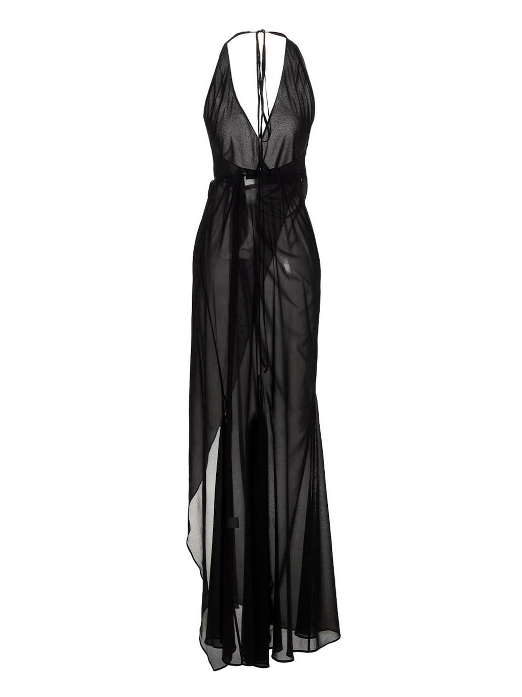 Black Silk Long Dress