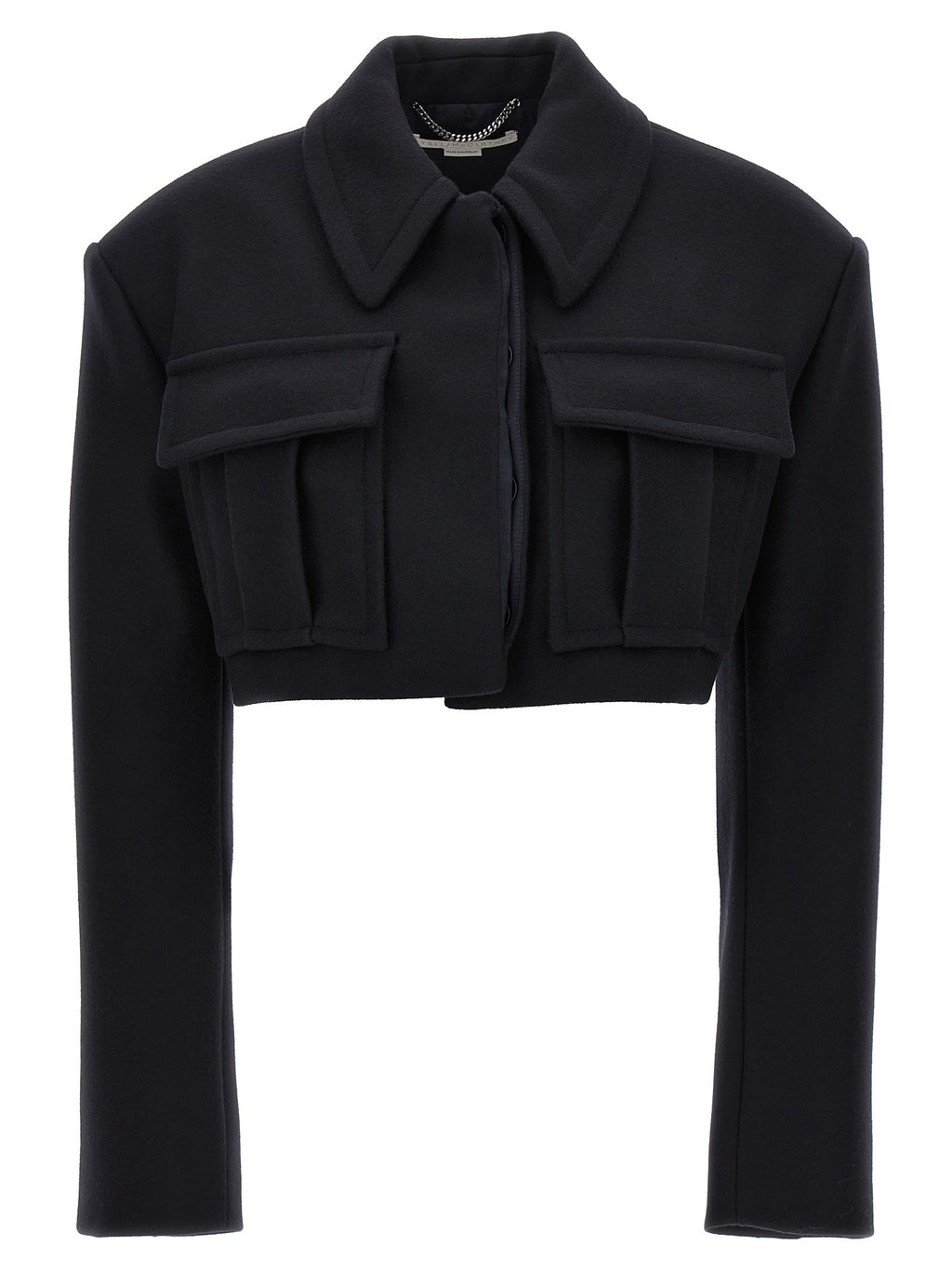 Black Wool Full-Length Jacket