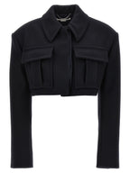Black Wool Full-Length Jacket