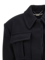 Black Wool Full-Length Jacket