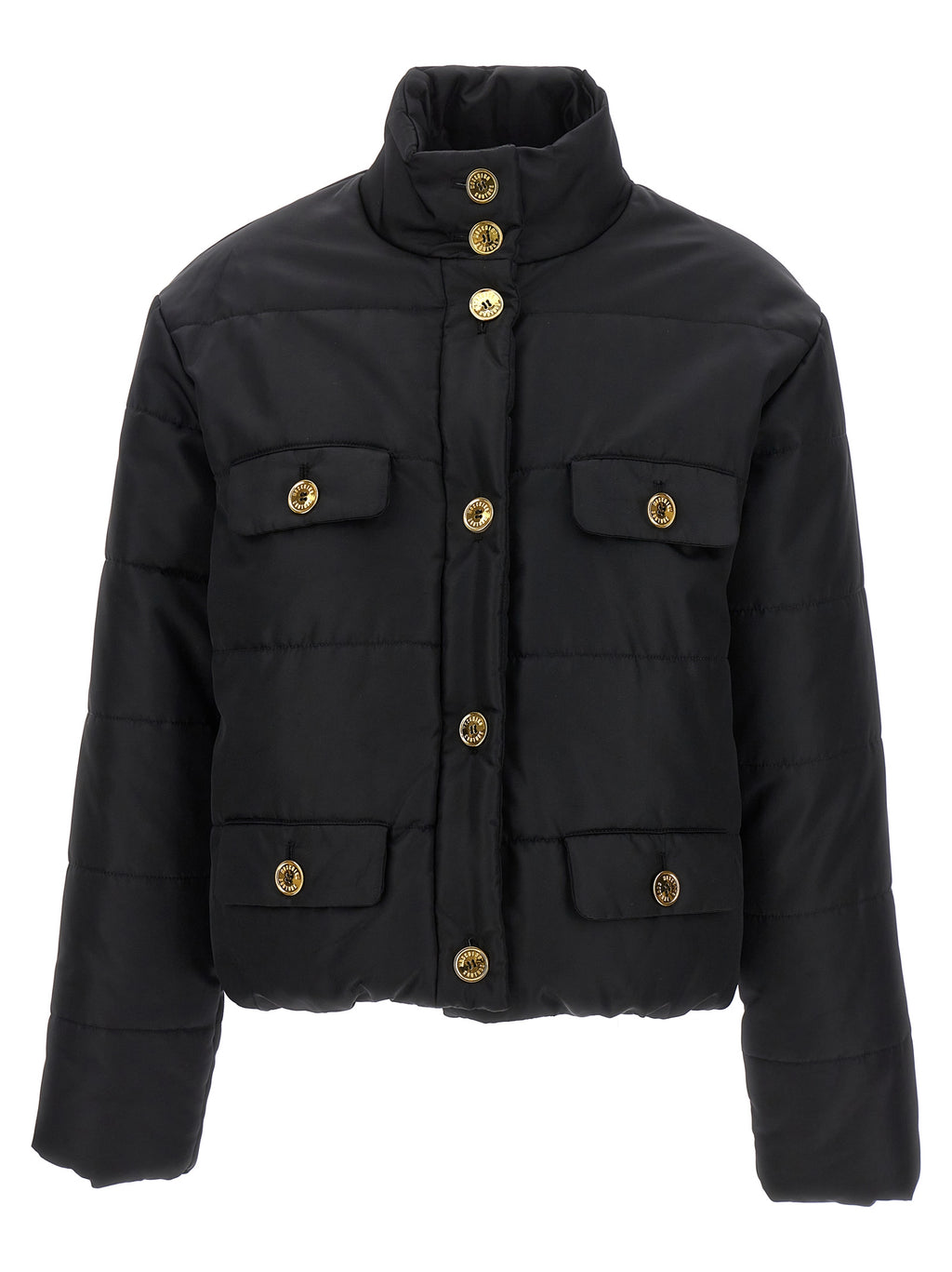 Black Polyamide Full-Length Jacket