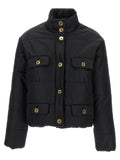 Black Polyamide Full-Length Jacket