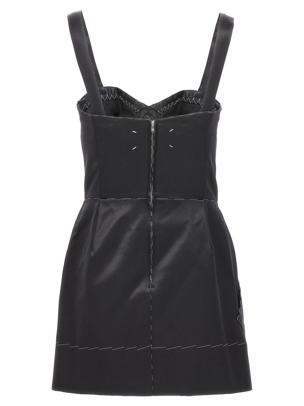 Black Acetate Short Dress