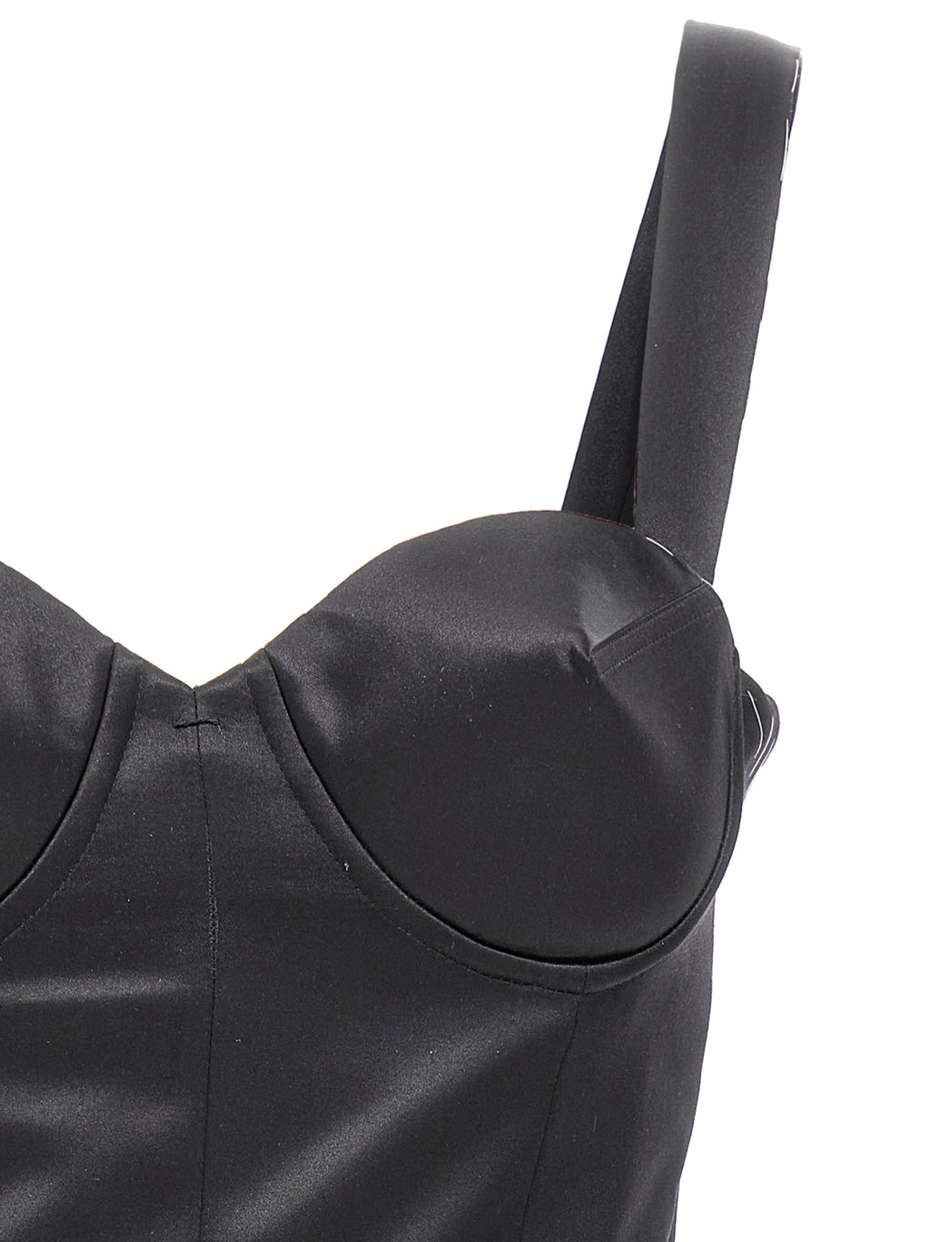 Black Acetate Short Dress