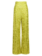 Bicolor Polyamide Flared Pants