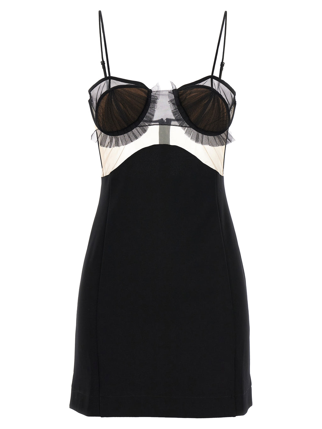 Black Viscose Short Dress