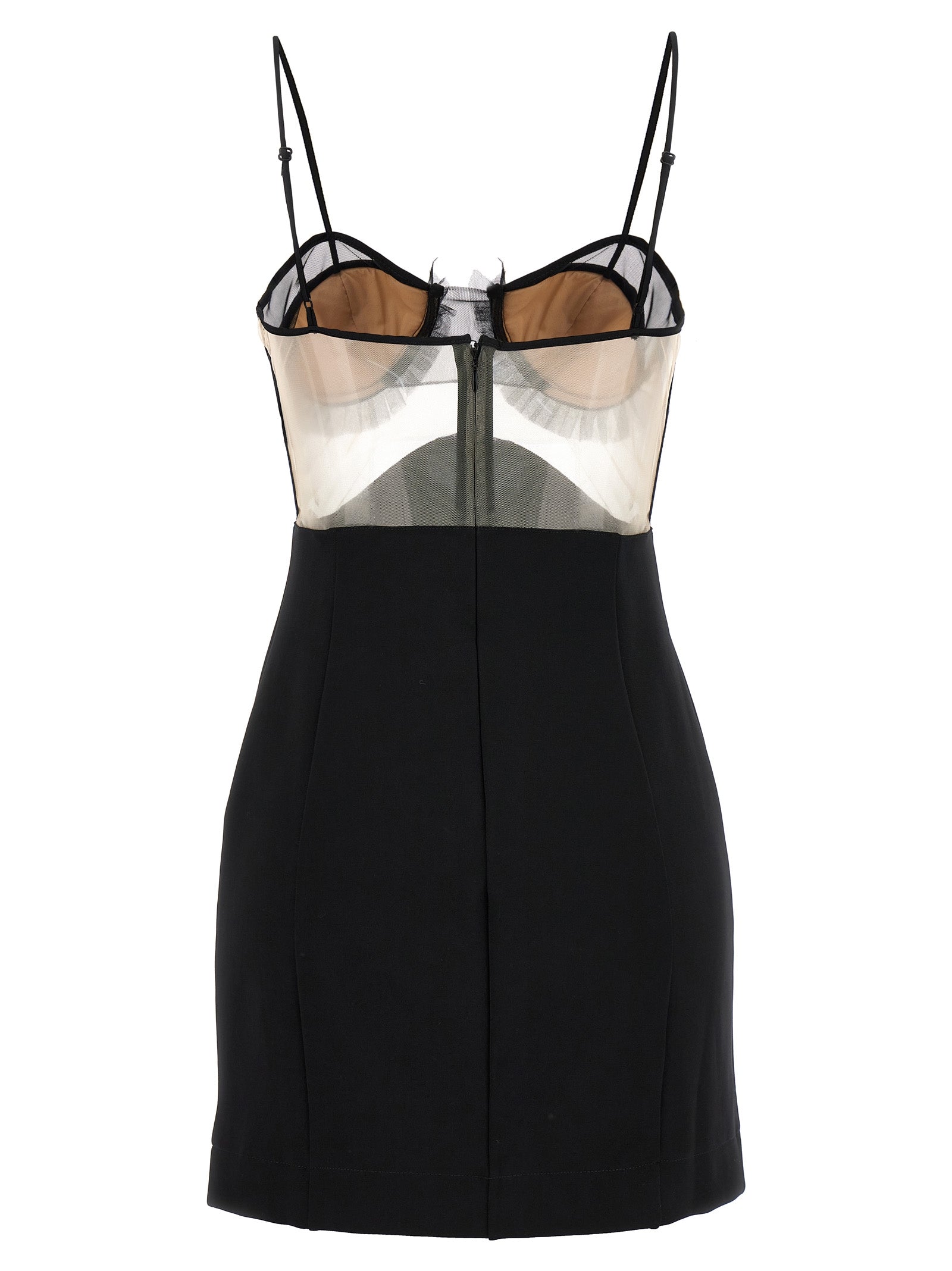 Black Viscose Short Dress