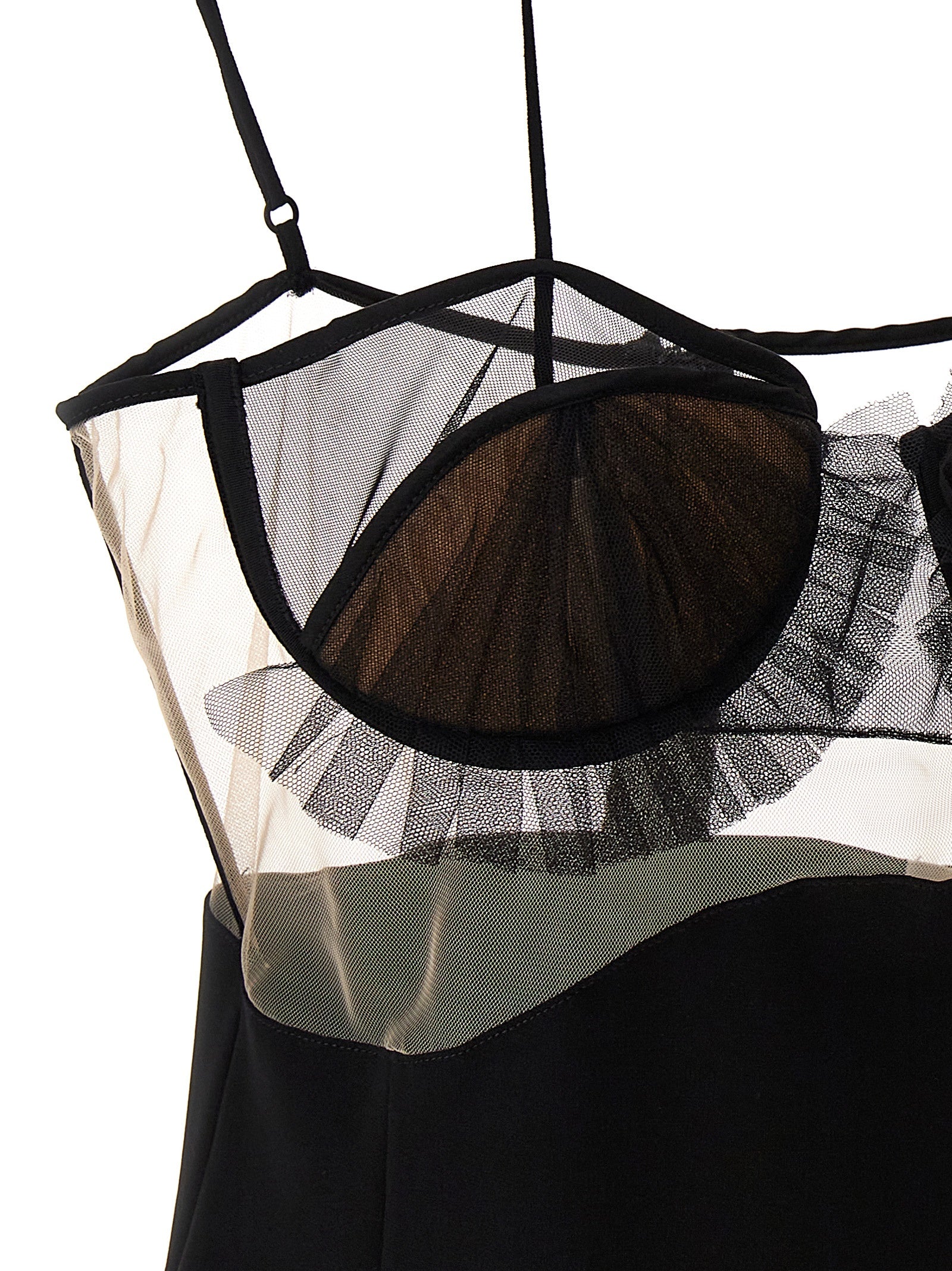 Black Viscose Short Dress