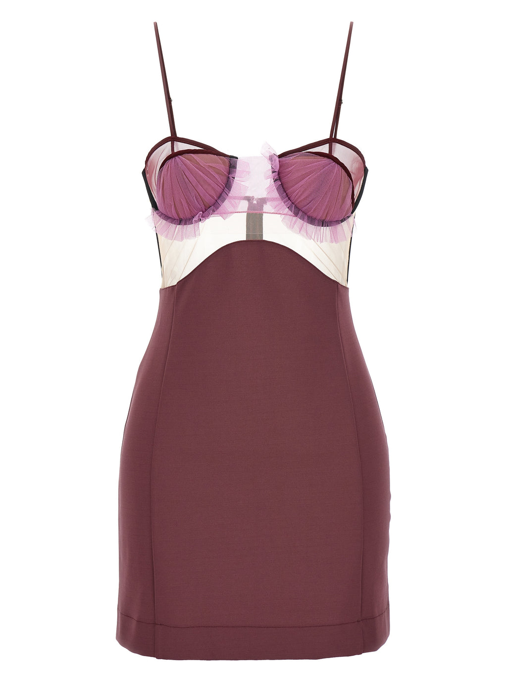 Purple Viscose Short Dress