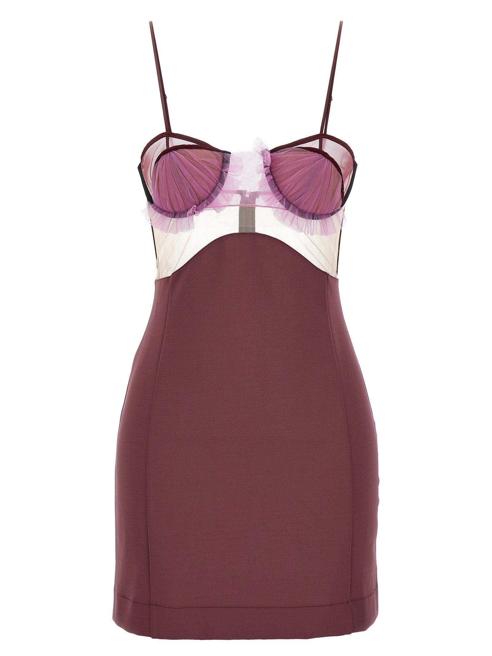 Purple Viscose Short Dress