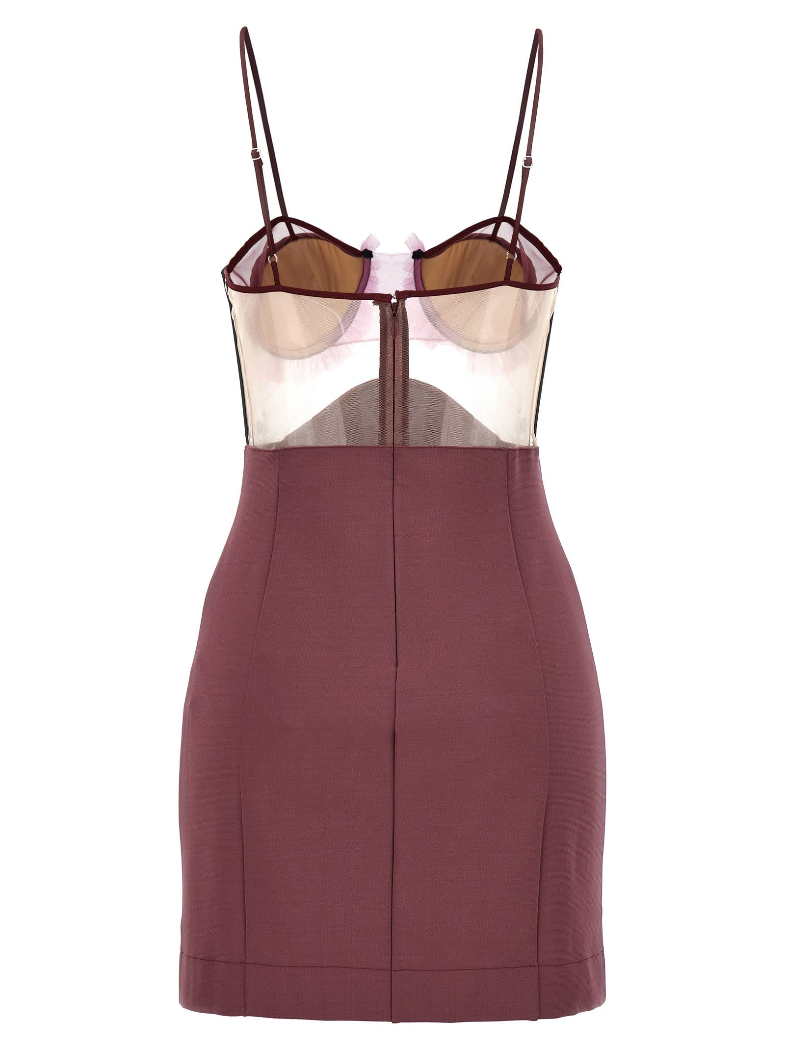 Purple Viscose Short Dress