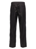 Black Polyamide Casual Pants