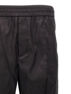 Black Polyamide Casual Pants