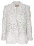White Polyester Blazer