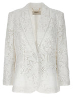 White Polyester Blazer