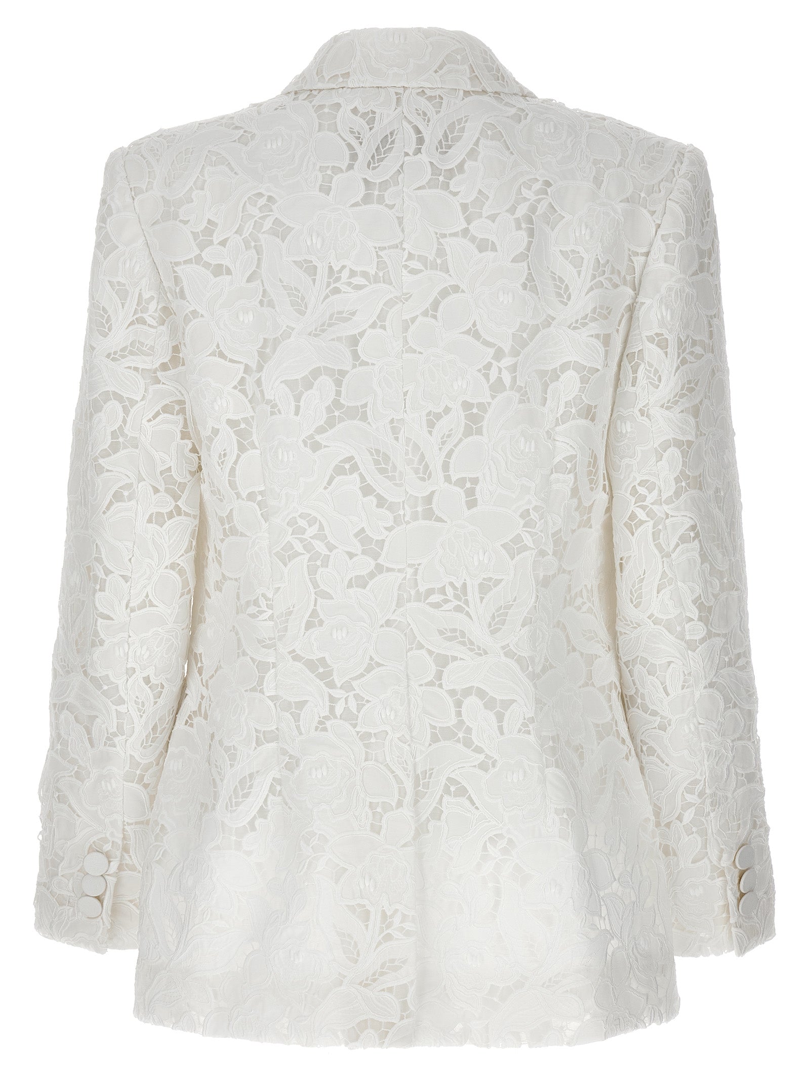 White Polyester Blazer