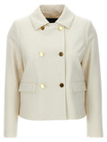 White Virgin Wool Full-Length Jacket