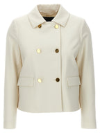 White Virgin Wool Full-Length Jacket