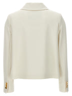 White Virgin Wool Full-Length Jacket